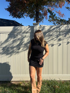 KENDALL MOCK NECK SWEATER MINI DRESS