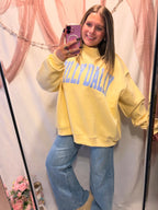 'DILLY DALLY' MOCKNECK SWEATSHIRT