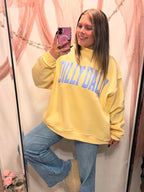 'DILLY DALLY' MOCKNECK SWEATSHIRT