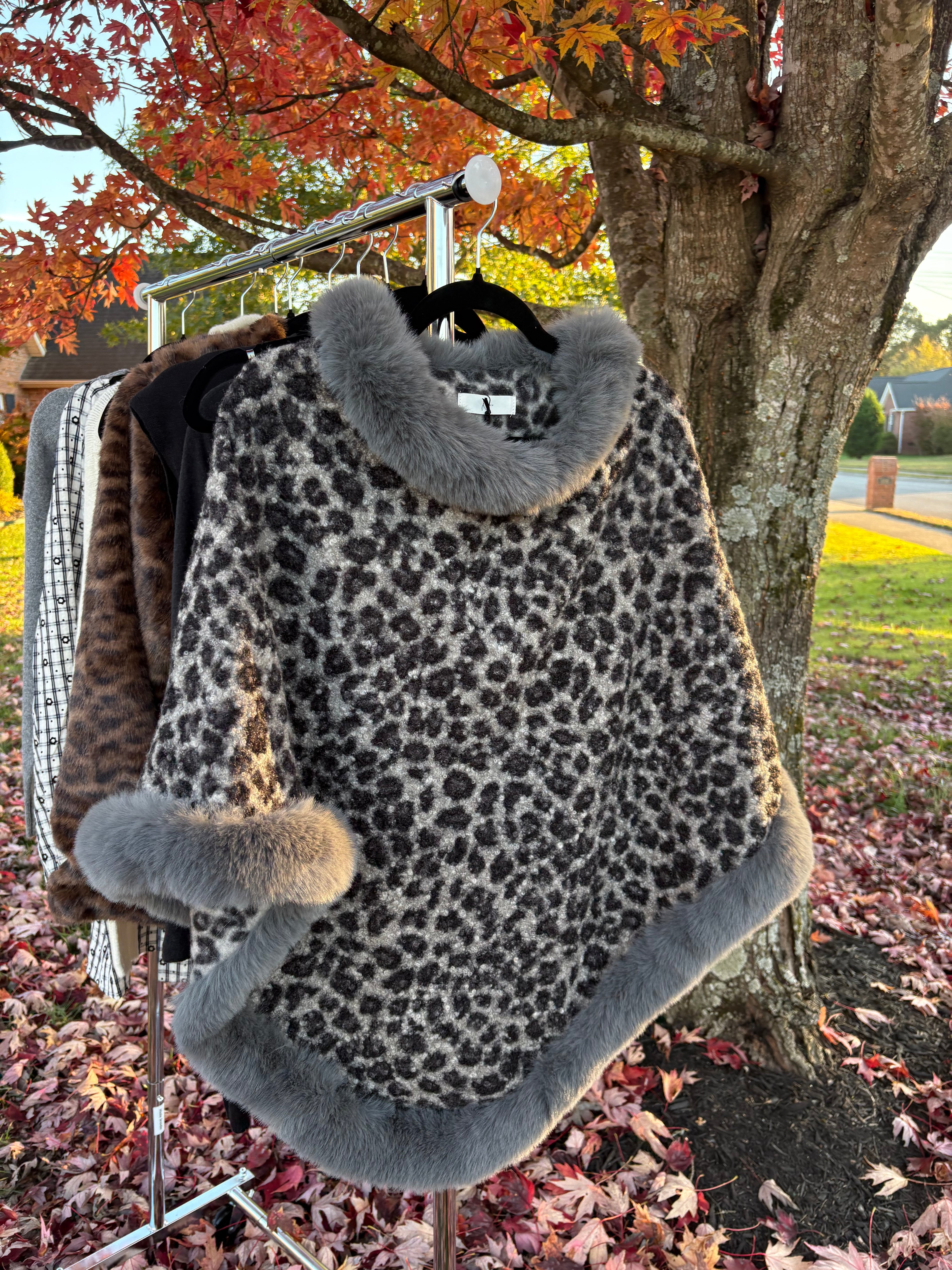 ASPEN LEOPARD PONCHO