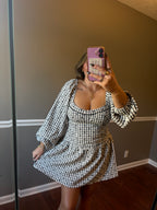 CLAIRE PUFF SLEEVE MINI DRESS