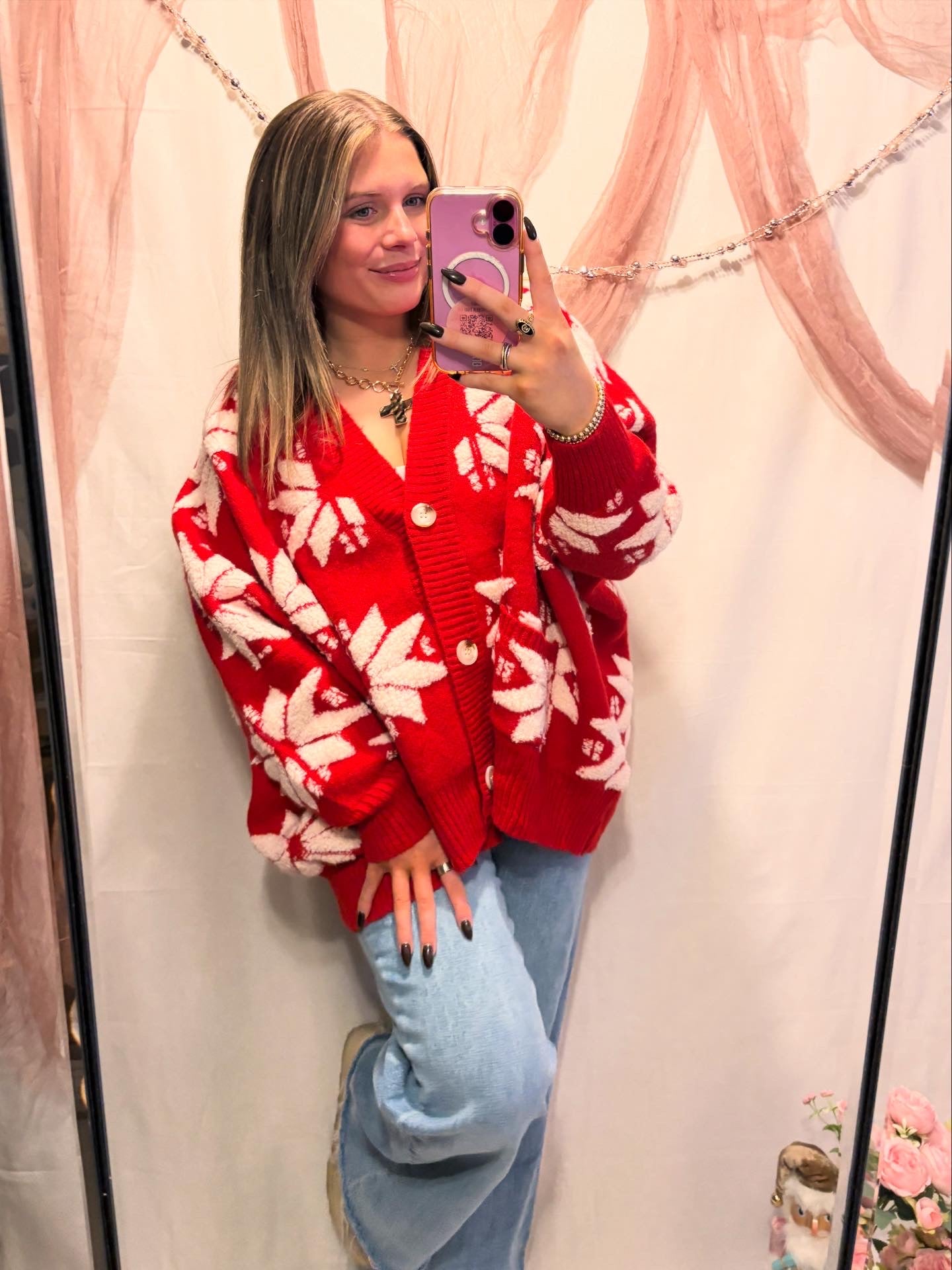 SNOWFLAKE SWEATER CARDIGAN