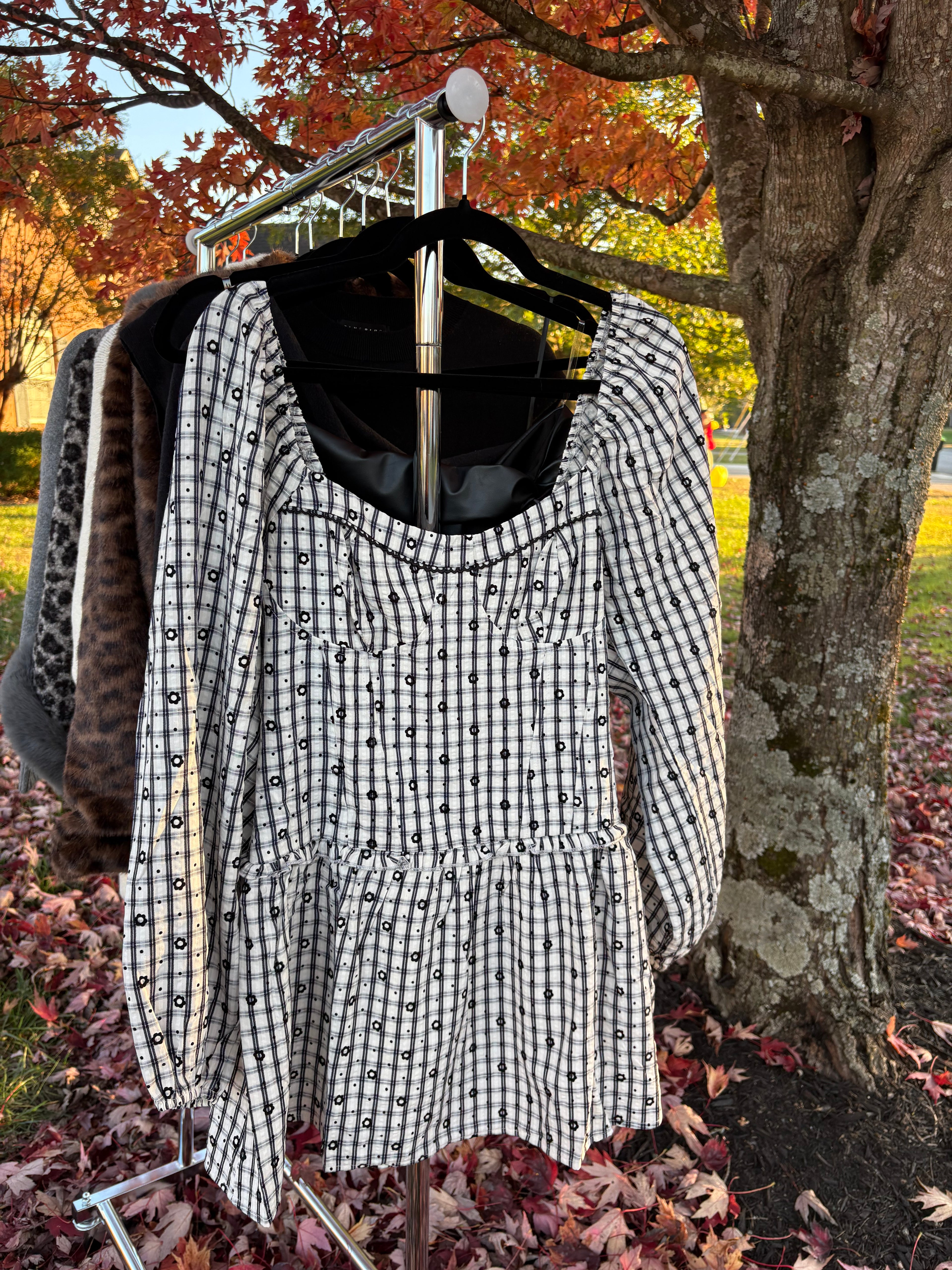 CLAIRE PUFF SLEEVE MINI DRESS