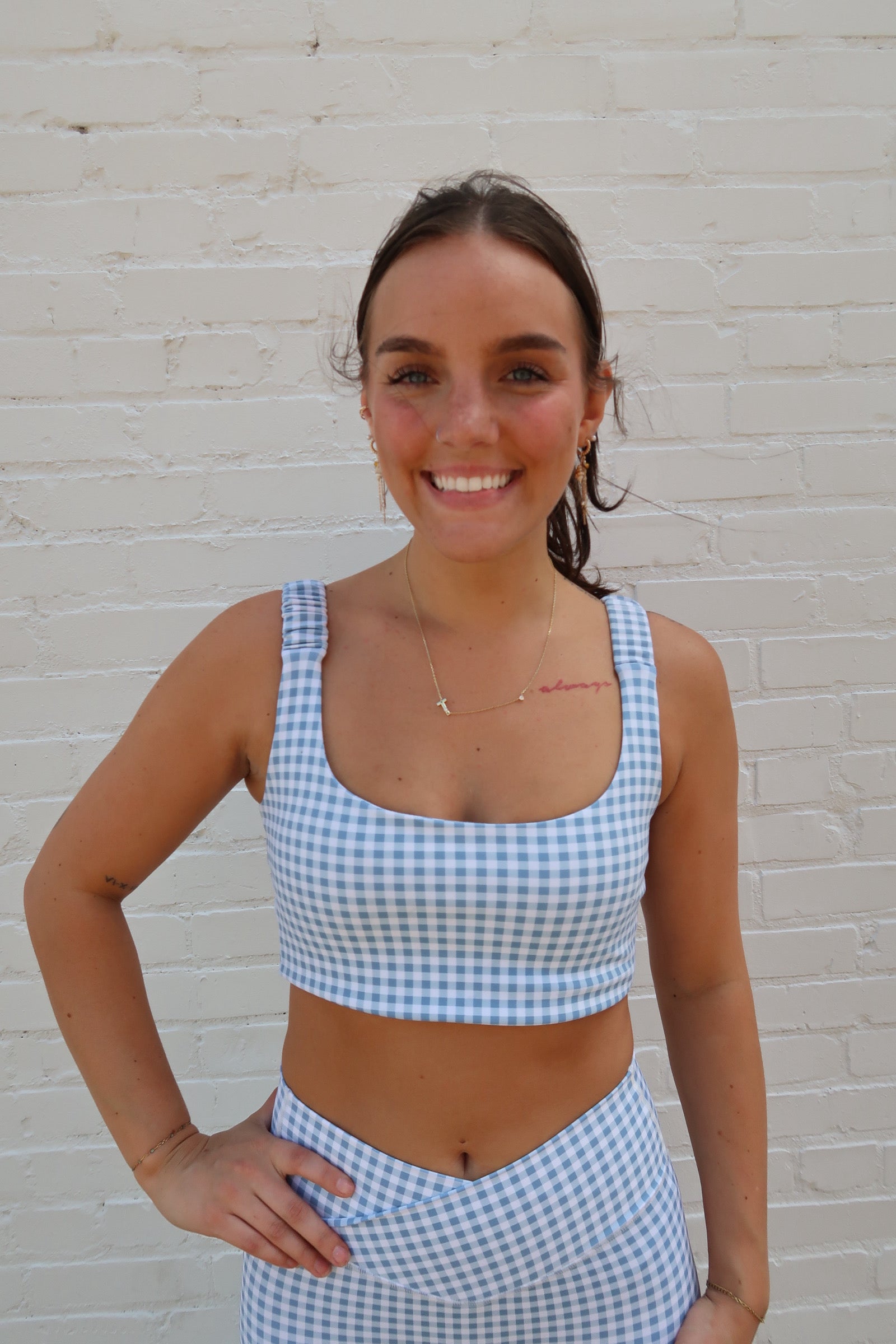 GINGHAM WORKOUT SET