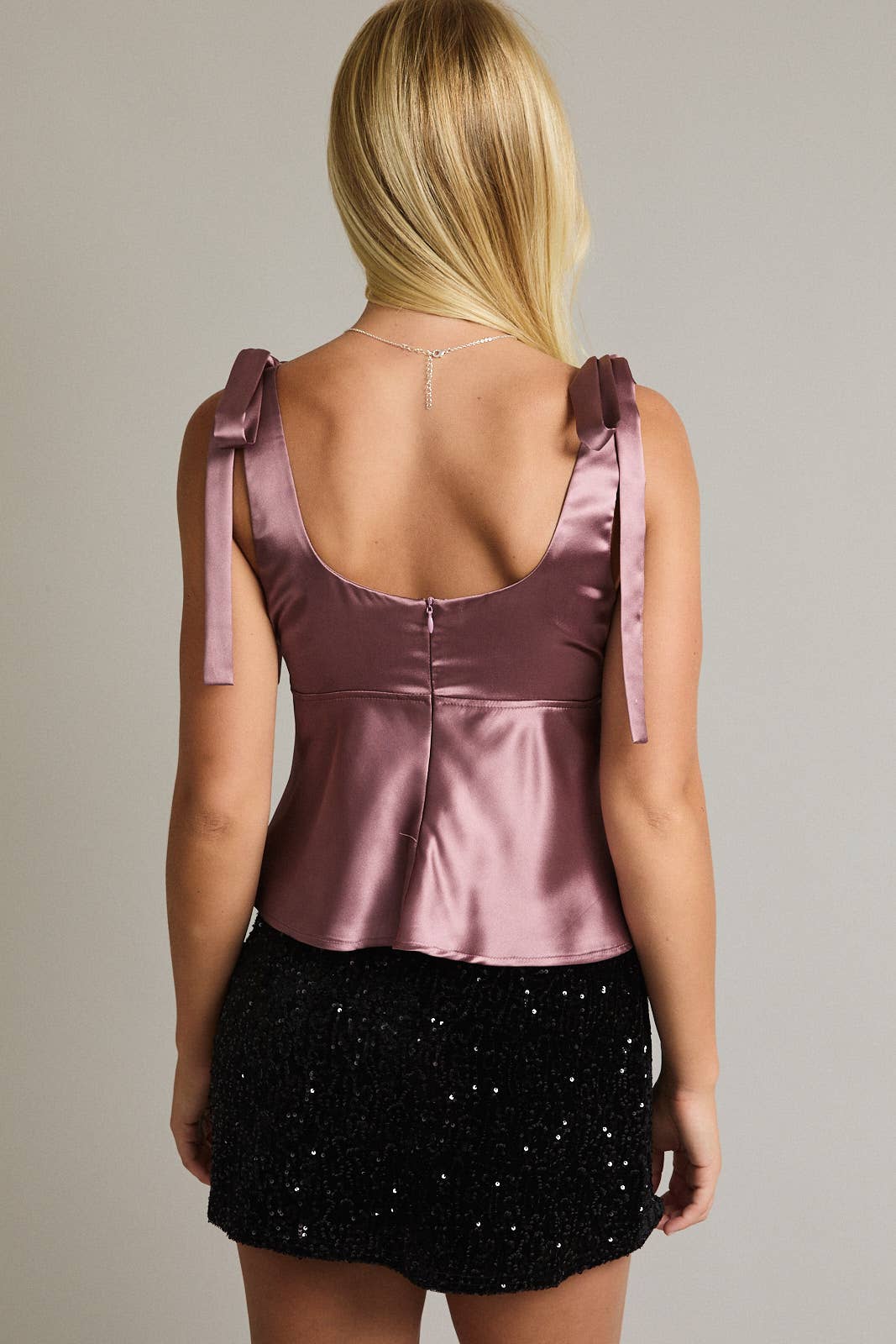 POP THE CHAMPAGNE SATIN TOP