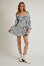 CLAIRE PUFF SLEEVE MINI DRESS