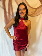 HEARTBREAKER SILK MINI DRESS