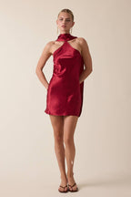 HEARTBREAKER SILK MINI DRESS