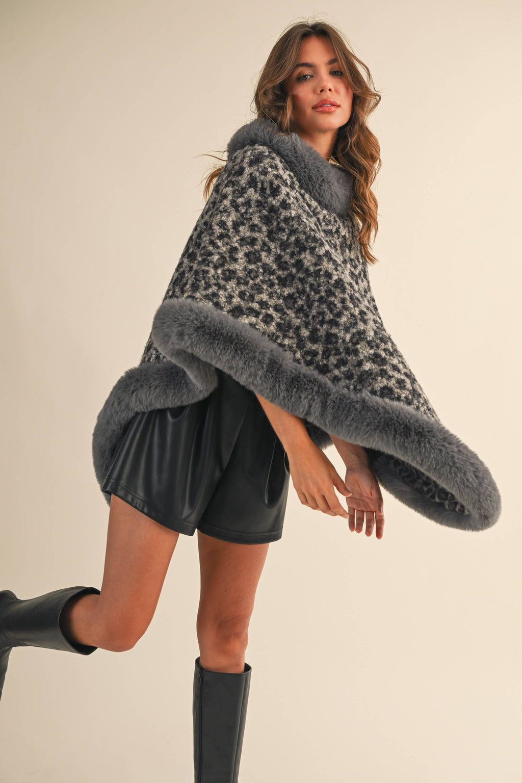ASPEN LEOPARD PONCHO