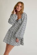 CLAIRE PUFF SLEEVE MINI DRESS