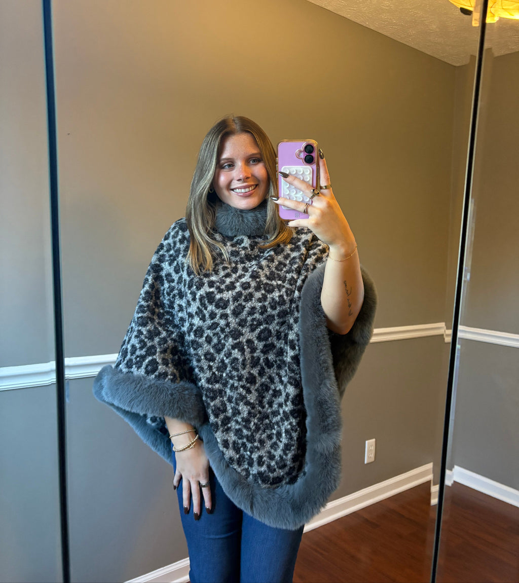 ASPEN LEOPARD PONCHO
