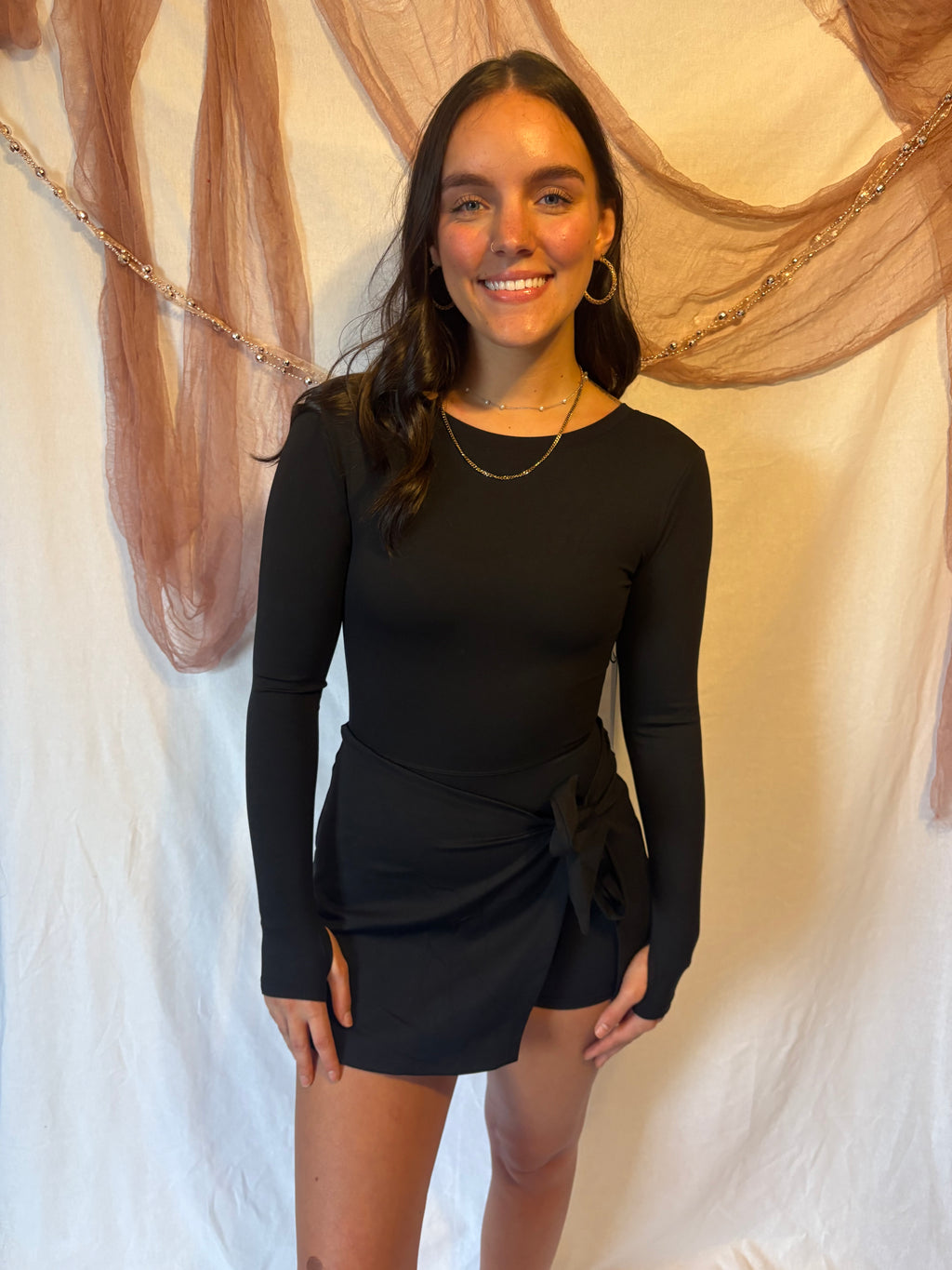 LONG SLEEVE WRAP ATHLETIC DRESS