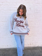 'THANKFUL & BLESSED' SWEATER TOP
