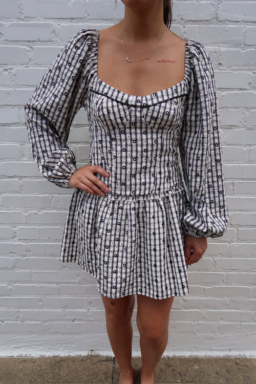 CLAIRE PUFF SLEEVE MINI DRESS