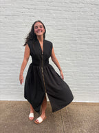 MONROE ZIP MIDI DRESS