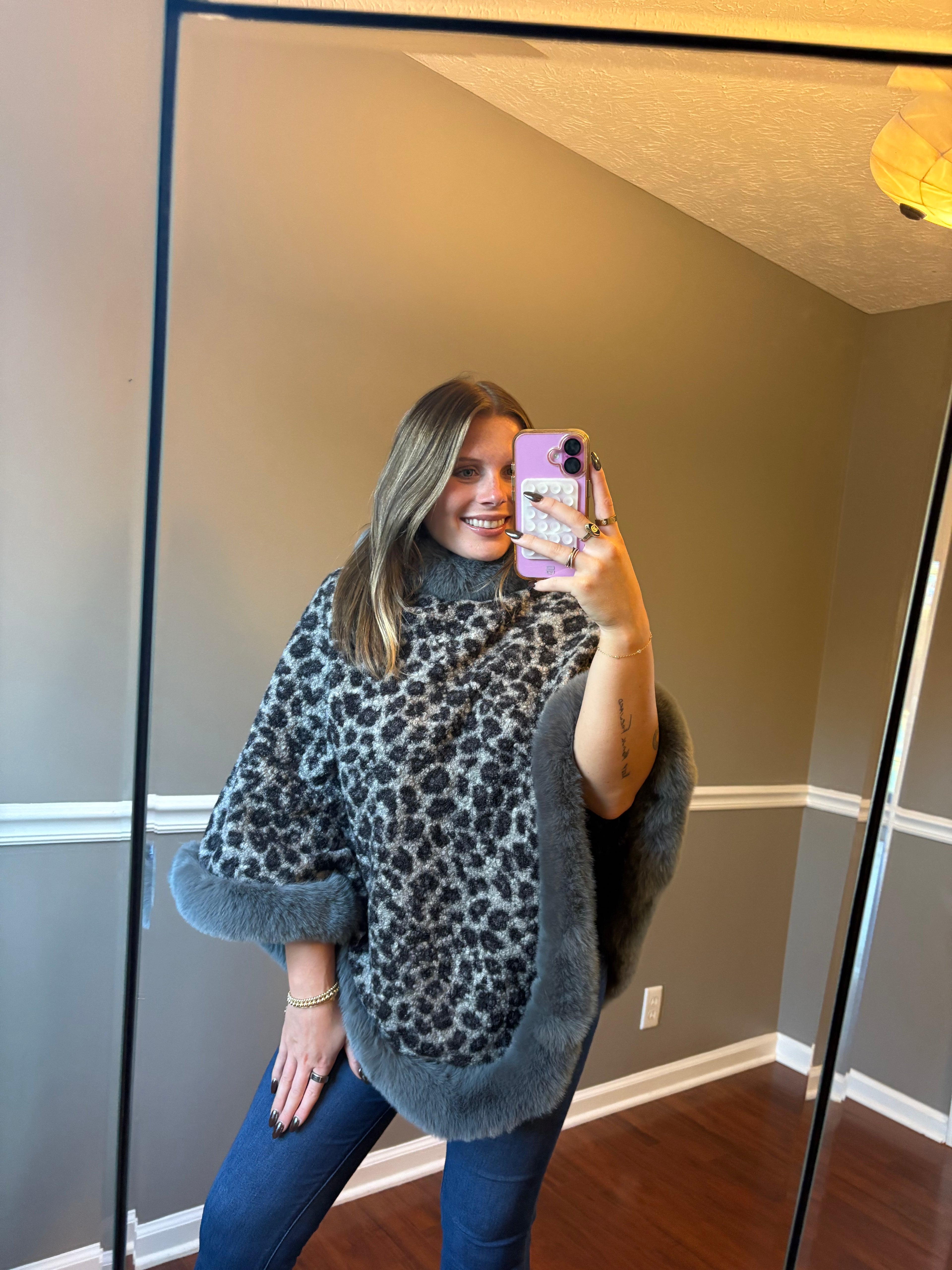 ASPEN LEOPARD PONCHO