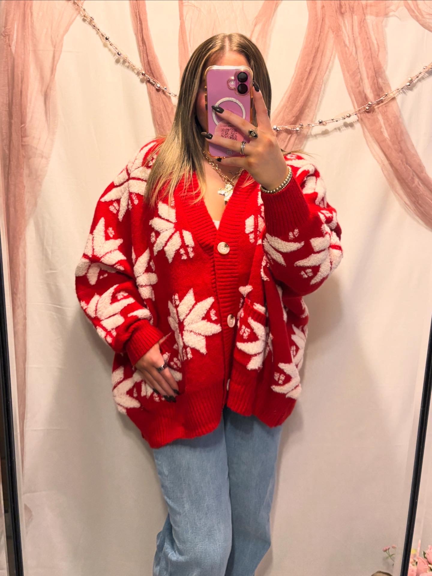 SNOWFLAKE SWEATER CARDIGAN