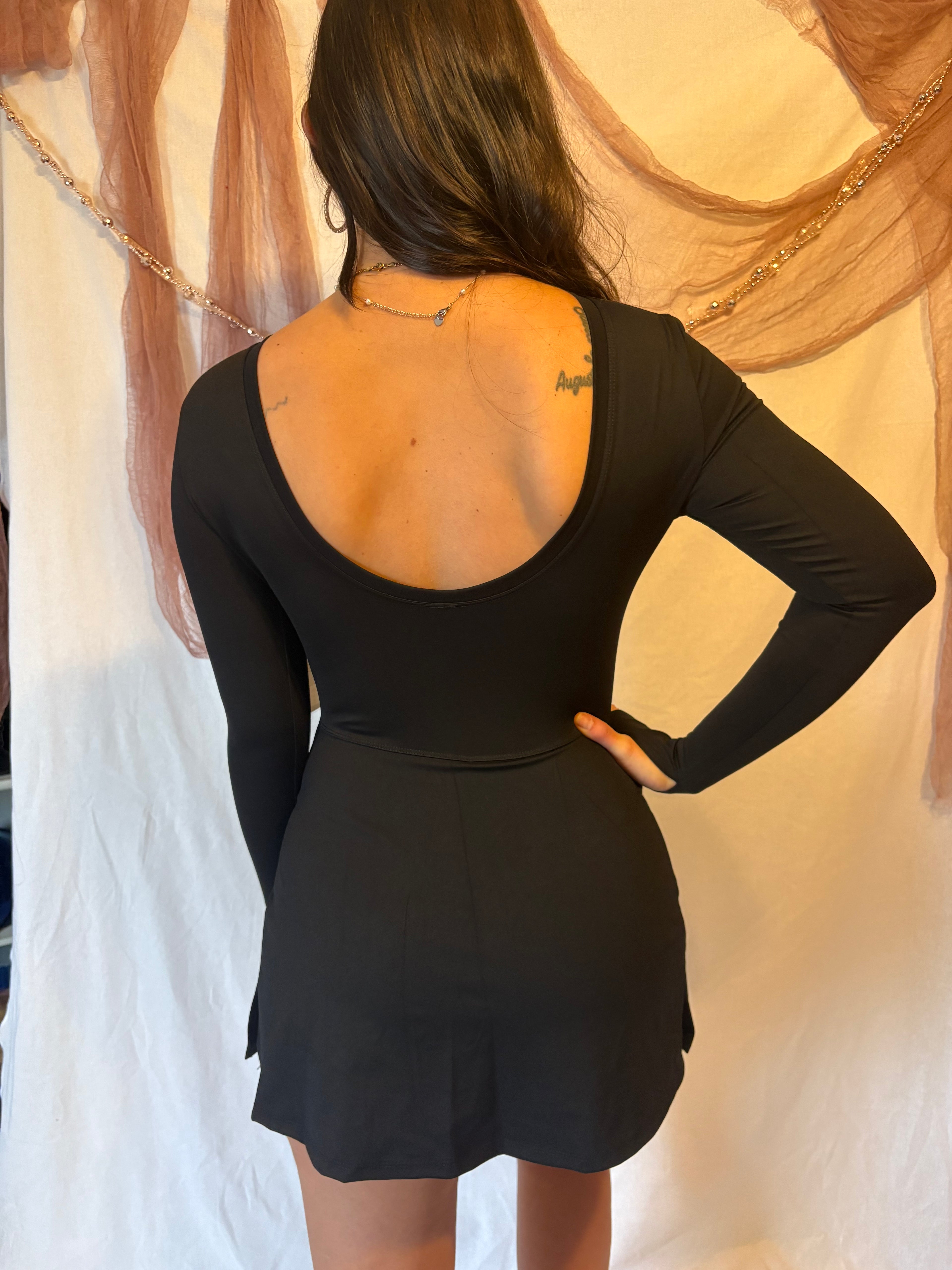 LONG SLEEVE WRAP ATHLETIC DRESS