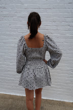 CLAIRE PUFF SLEEVE MINI DRESS