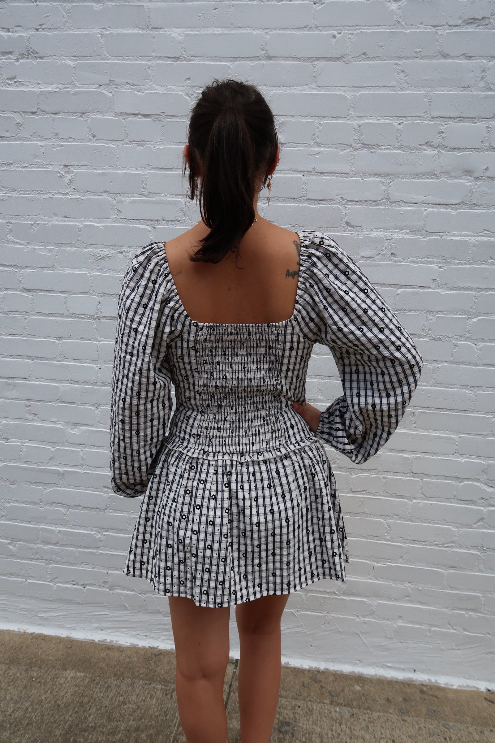 CLAIRE PUFF SLEEVE MINI DRESS