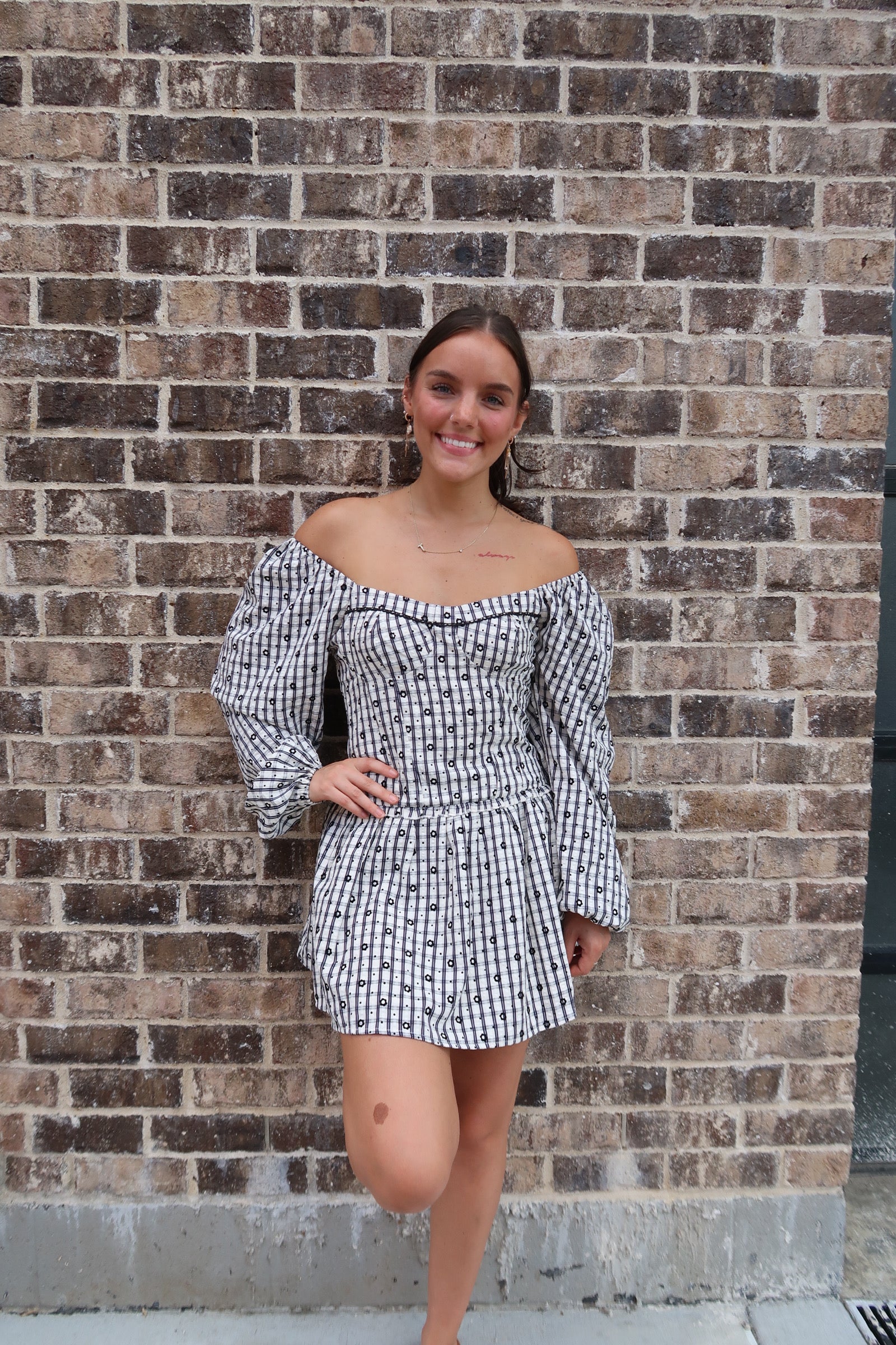 CLAIRE PUFF SLEEVE MINI DRESS
