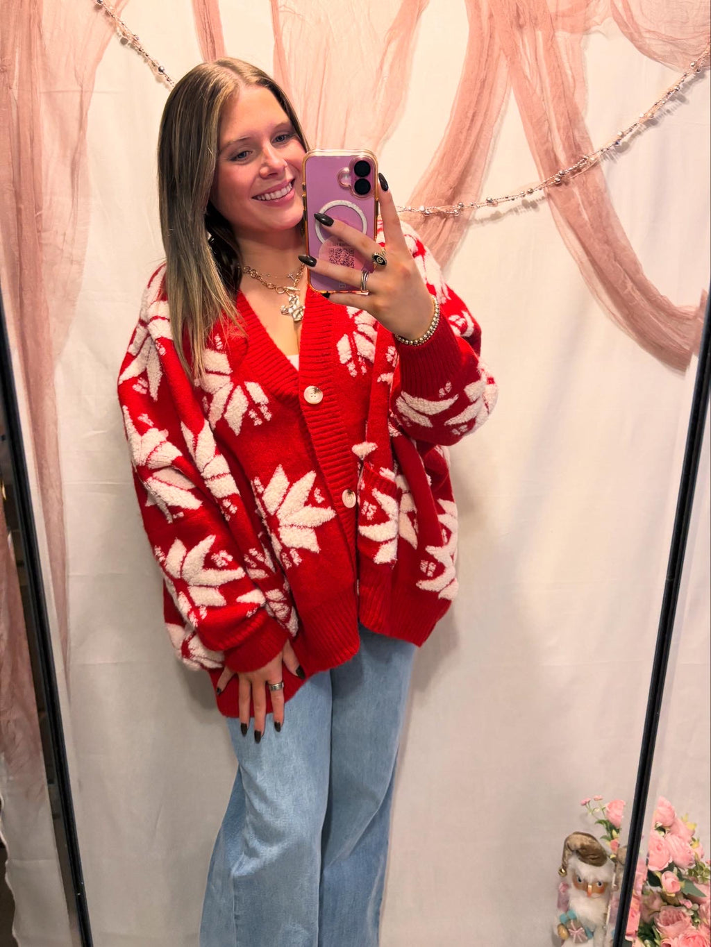 SNOWFLAKE SWEATER CARDIGAN