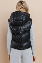 LEATHER PUFFER VEST