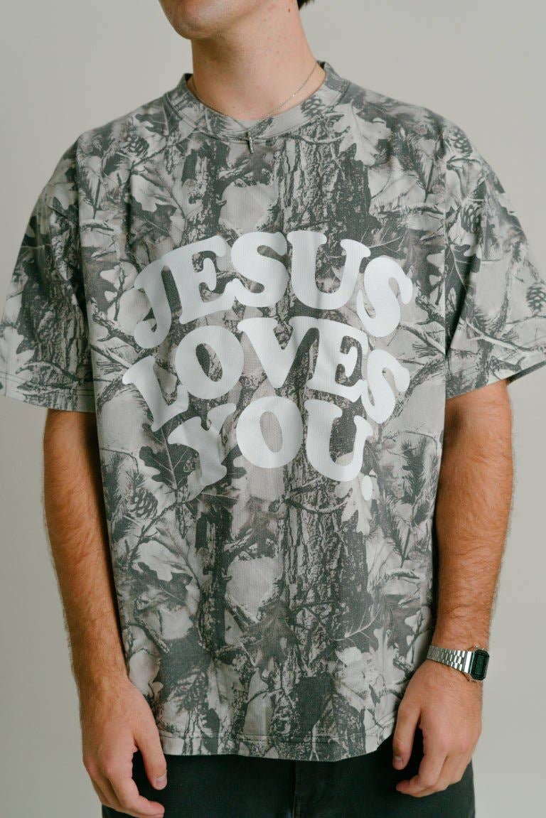 JESUS LOVES YOU CAMO TEE | MIDNIGHT OAK