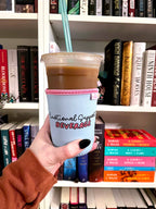 Blue 'Emotional Support' Iced Coffee Drink Sleeve - Small