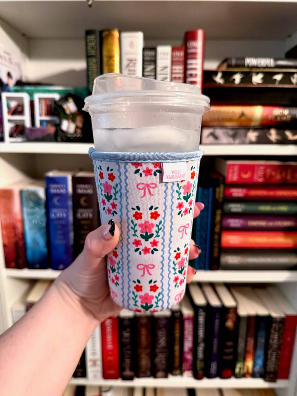 Summer Stripes Iced Coffee Drink Sleeve- Medium