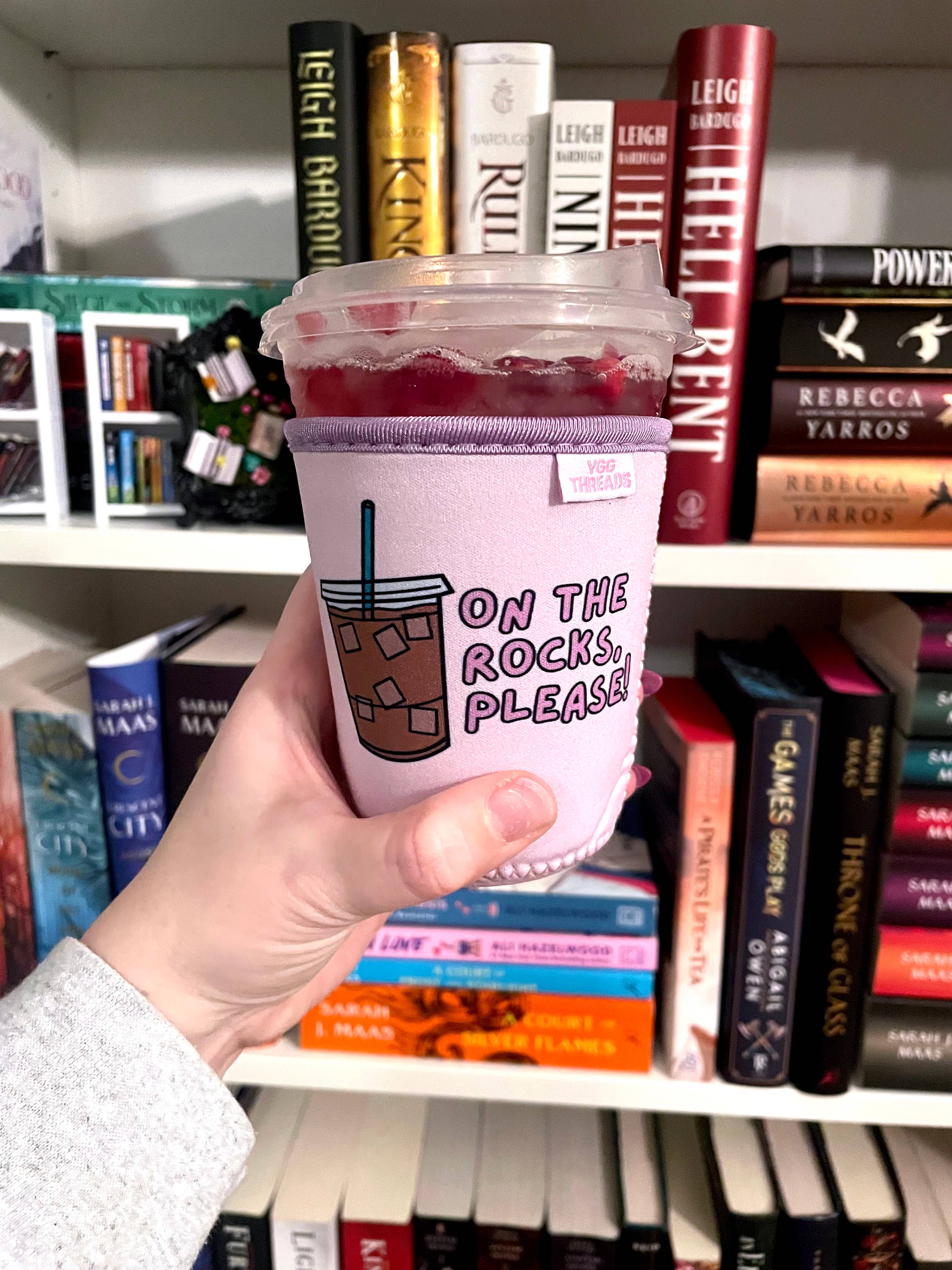 Purple 'On the Rocks' Iced Coffee Drink Sleeve - Small
