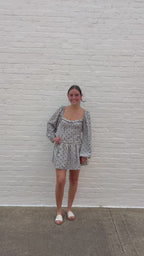 CLAIRE PUFF SLEEVE MINI DRESS