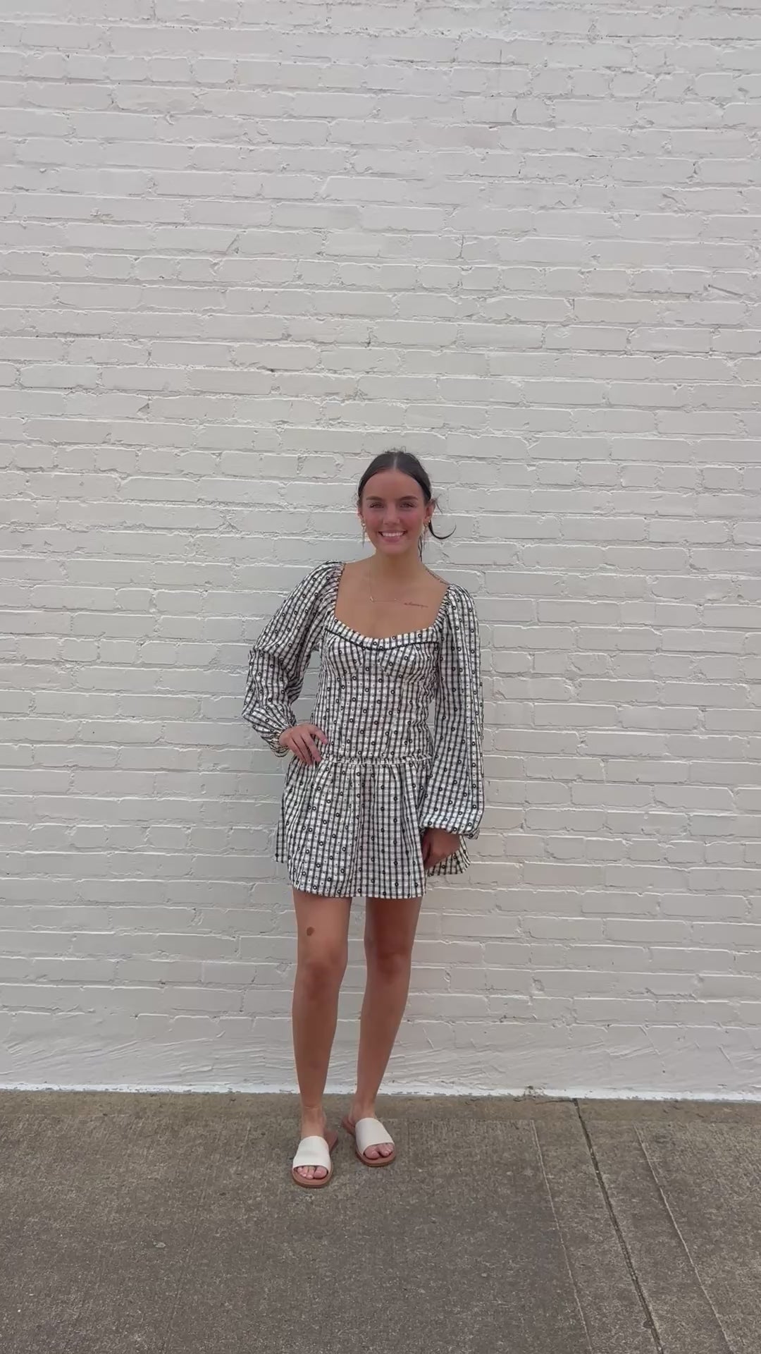 CLAIRE PUFF SLEEVE MINI DRESS